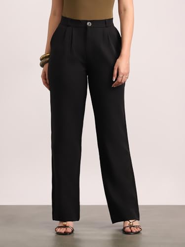 Image of Urbano Fashion Women's Loose Baggy Fit Solid Korean Pants Stretchable