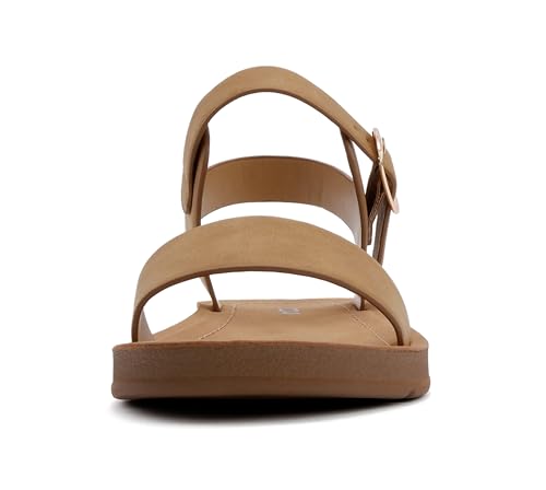 Image of Soda PLENTY ~ Women's Strappy Ankle Wrap Buckle Fashion Flat Sandals | Casual Sandals