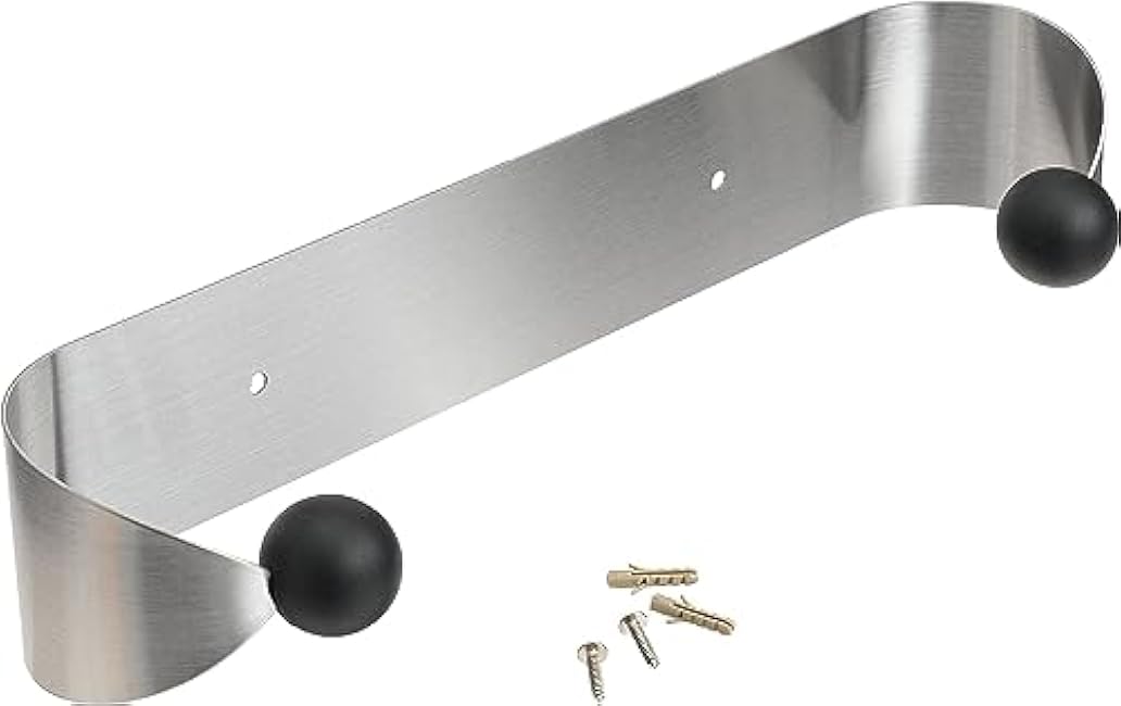 Contemporary One Hand Tear Paper Towel Holder Under Paper Towel Holder Under Cabinet, Stainless Steel Paper Towel Holder Countertop (Brushed Nickel)