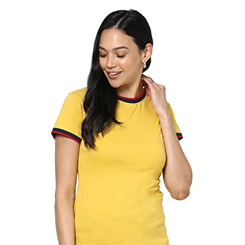 Image of Bewakoof Women's Solid Slim Fit T-Shirt
