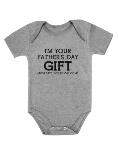 Image of Tstars Best Dad Ever Baby Bodysuit Newborn Boy Girl Father's Day Outfit | Soft cotton snap bodysuit; great for Father's Day, new dad gift from baby, newborn boy girl announcement