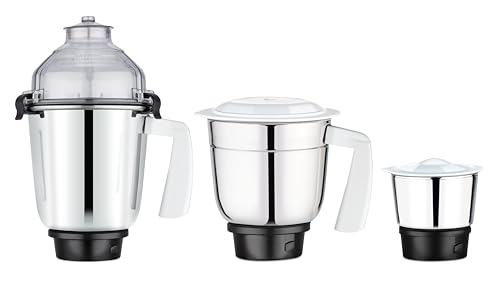 Bajaj Twister Mixer Grinder | 750 Watts | 3 Jars | Multitasker Blade | 2 Yr Warranty 【White】 view 2