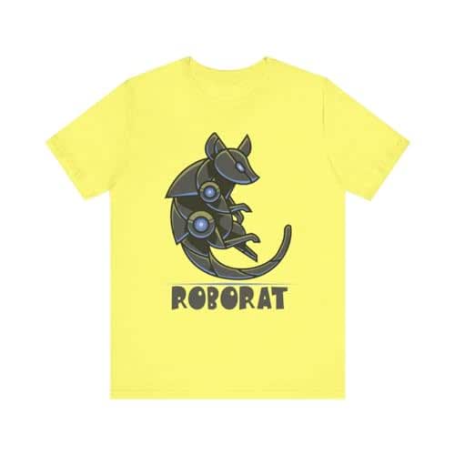Robot T Shirt Unisex Relaxed Fit 100 Cotton, Rat Graphic