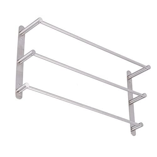 Rack de serviette 3 couches en acier brossé pour séchage rapide