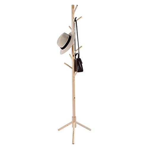 Yctze Perchero de Madera para Sombreros, Soporte para Sombreros de Tela, Soporte para el Suelo, Soporte para Dormitorio, Perchero, Soporte para el Suelo, Resistente y Elegante, Soporte