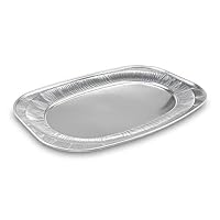 VEPATIM 10 Alu-Catering-Platte Aluminium-Partyplatte Servierplatte 55 x 36 cm