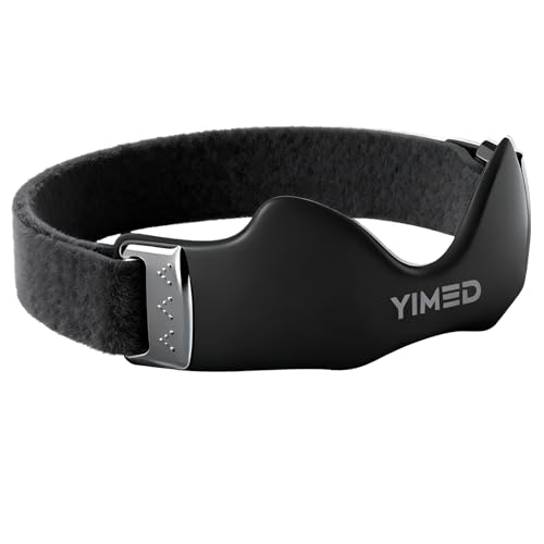 YIMED Silicone Patellar Tendon Support Strap, Adjustable Non-Slip Knee Brace Patella Strap Support, Knee Pain Relief Patella Band for Jumpers Knee, Tendonitis, Basketball, Tennis & Squats, Black