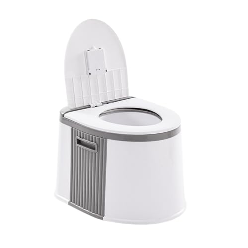 ポータブルトイレ、取り外し可能なトイレ、家庭用便器、快適トイレ、携帯トイレ、紙トレイ、妊婦、高齢者、障害者専用の屋外および屋内 (グレー,シンプルバージョン - ティッシュボックスなし - プレゼントなし)
