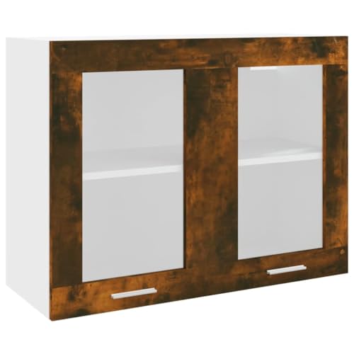 vidaXL Mueble bajo Fregadero Lyon Roble Ahumado 80x46x81,5 cm Madera de ingeniería