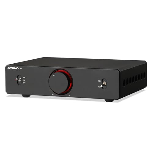 AIYIMA A20 2.1 Channel Power Amplifier,300Wx2 HiFi Fully Balanced Stereo Amp with Adjustable HPF&Sub Out,PFFB+TPA3255 Class D Amp,XLR/RCA Inputs,12V Trigger&Bypass Functions