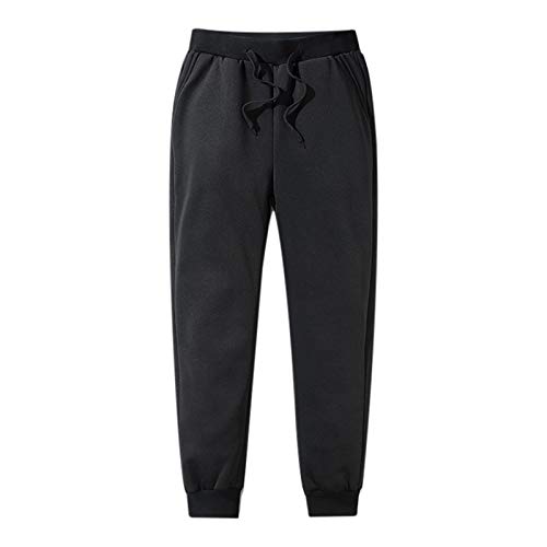 ALMAK Homme Doublé Polaire Joggers Thermique Pantalon Polaire Pantalon de Sport Décontracté Hiver Automne Pantalon Cordon Pantalon de Jogging avec Poches Cover