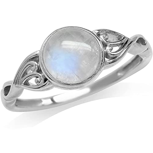 Jude Jewelers Stainless Steel Created Moonstone Wedding Engagement Solitaire Ring