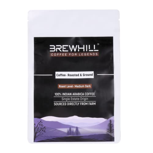 Image of Brewhill Coffee | Medium-Dark Roast (Ground Coffee) | Made with 100% Specialty Grade Arabica Coffee Beans, Bag (500)