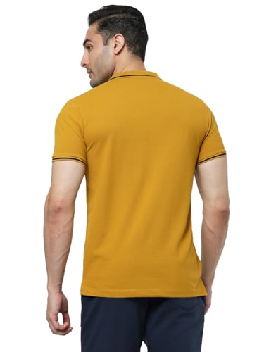 Image of Jack & Jones Men's Yellow Polo Collar Slim Fit T-Shirt