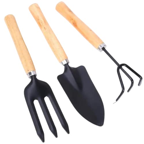 KIT DE JARDINERÍA PALA JARDINERÍA PEQUEÑA, Herramientas Para Huerto, Utensilios Para Semillas y Flores, Set De Podar Malas Hierbas, Supervivencia Plantas Rastrillo Jardín Césped PACK 3 UD