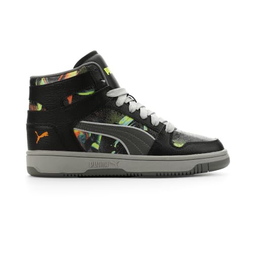 PUMA Unisex-Child Rebound Layup Shoes, Black-Gray Echo-Bright Papaya AH26, 4, Big Kid by PUMA - Used condition - Image 6