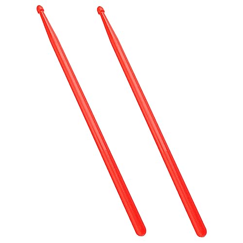 Par de baquetas de percusión de nailon rojo miniatura 1