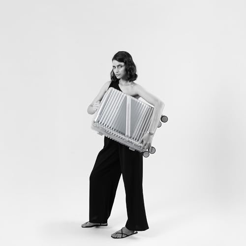 Image of Assembly 20-Inch Trolley Bag Small with 8 Wheels & TSA Lock, Durable Polycarbonate Hard Shell Carry On Cabin Luggage for Weekend Travel Getaways, Silver