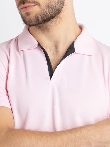 Image of Status Quo Men's Polo T-Shirt | Rich Cotton Blend | Slim Fit | All Day Comfort | Contrast Inner Placket | Polo Collar