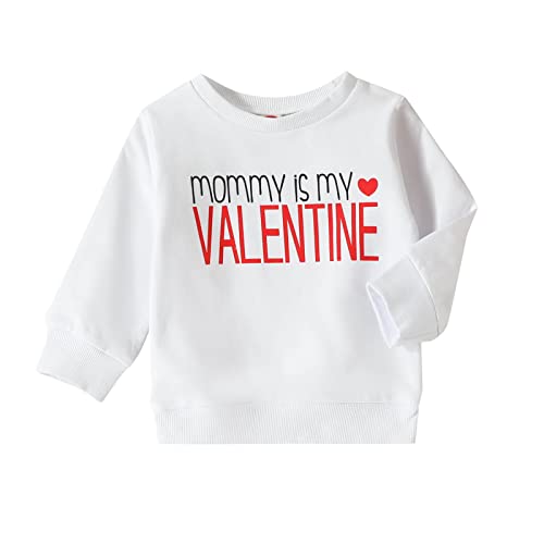 Boys' Long Sleeve Hooded Valentine's Day Kids Toddler Infant Baby Boys Girls Letter Long Sleeve with Lightweight