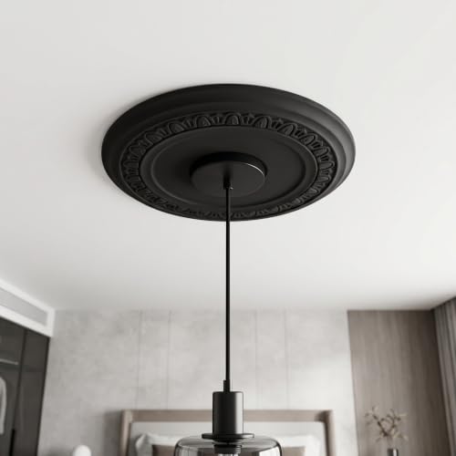 Rosace de plafond Kisangel cache-trou pour ventilateur