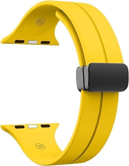 Magnetic Clasp Soft Silicone Sport Strap Compatible with Apple Watch Ultra 49mm 46mm 45mm 44mm 42mm Adjustable Strap For iWatch Series 11 10 9 8 7 6 5 4 3 2 1 SE Ultra 2nd gen [Pack of 1] (Only Strap, No Watch)-picture-12