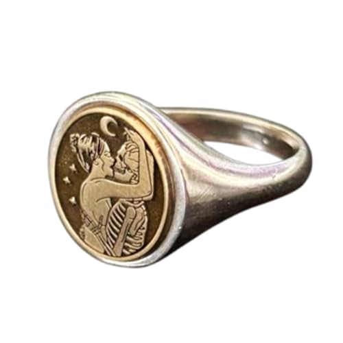 Bague couple en argent sterling 925 de haute qualité au fini poli