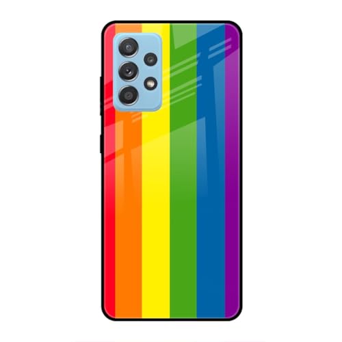 Image of SmashItUp Rainbow | Red | Multicolour | Pattern Designer Printed TPU Metal Case Mobile Back Cover for Samsung A53 5G