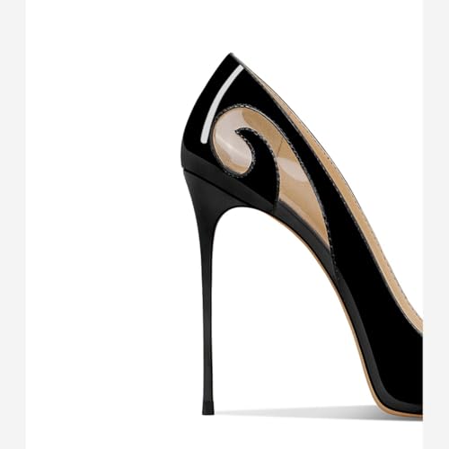 THESHY Women's Closed Pointed Toe Pumps Stiletto High Heels Dress Wedding Party Shoes Slip on Fashion Heels for Women4