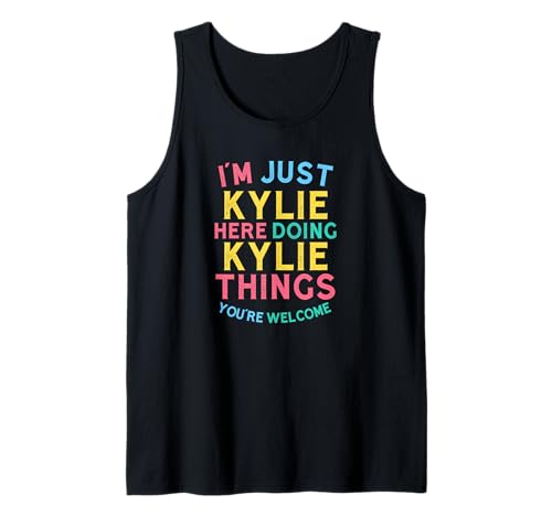 Kylie Here Doing Kylie Things Funny Kylie Nombre Camiseta sin Mangas