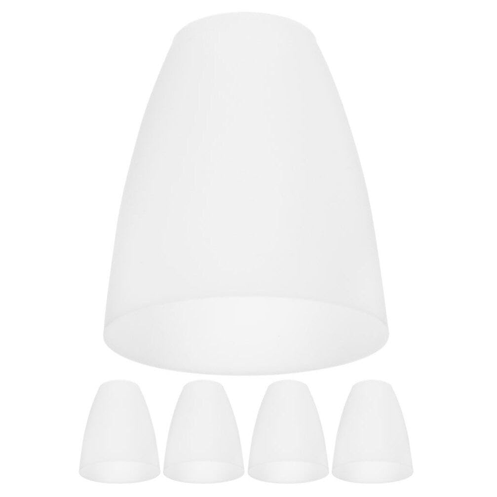 Jojofuny 5-Pack Horseshoe Lamp Shades – Modern Diagonal Design, 32mm Hole, White, For Table Lamps & Ceiling Lights