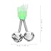 Milisten 10 Pcs 1.97 Inch Fishing Rod Extra Loud Alarm Dual Ring Bells Fishing Indicator Bait Alarm Tip Clip Twin Alert Bells for All Kinds of Rod (10 Green)