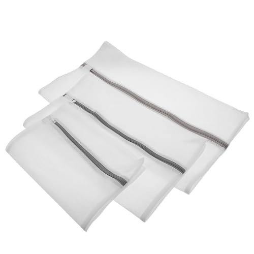 TOBBOMEY 3 piezas Bolsas Malla Lavadora con Cremallera Bolsas Lavado Reutilizables para Ropa Interior Calcetines y Prendas Delicadas Pequeño Mediano Grande para Lavadora y Secadora