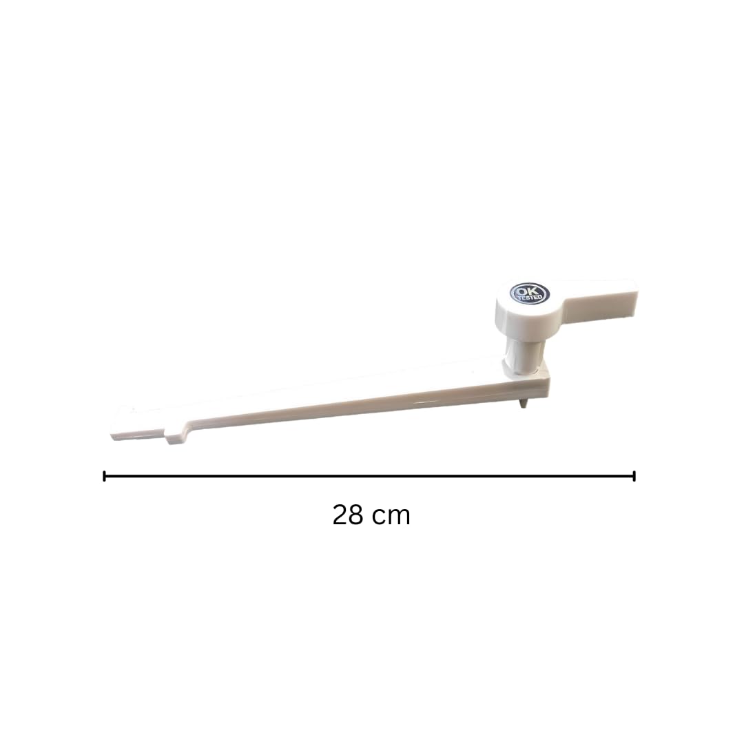 TILEINDIA Cistern Handel |Plastic Toilet Flush Tank Lever Handle (Parry Type, White) 1