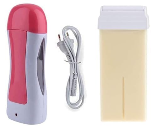 kreni Roll-On Wax Hair Removal Wax Kit - Wax Warmer Machine/Wax Refill Cartridge And Wax Strip Full Wax Kit Ideal For Hair Removing And Waxing For Women (Color As Per Avaibility), Pack Of 1-image-8