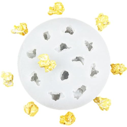 Sanfly Molde De Silicona En Forma De Palomitas De Maíz 3D Candy Chocolate Jelly Take Decor Moldes 12 Cavidades DIY Jabón para Hornear Herramientas para Cocina