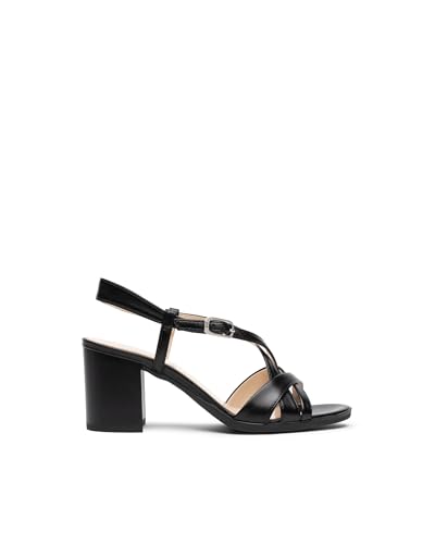 Sandales en cuir femme Nero Giardini E615752D de couleur noire