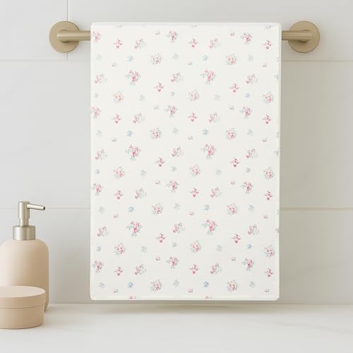 Image of haus & kinder Regalia Waffle Bath Towel | Honeycomb Bathing Towels | 100% Cotton Towel for Men, Women | Gym Towels, Spa Towel | Ultra Absorbent Towel | 160 GSM | Floral Drift White | 70x150cm