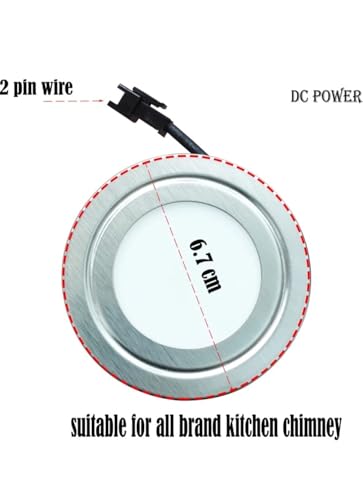 Image of Domestic Chimney Bulb Light 1.5W 12V DC (Pack of 2) | Round Chimney Hood Lamp | Replacement Spare Parts