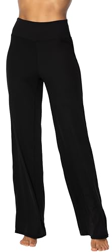 Pantalon de yoga femme gainant à taille haute et jambes larges pour un maintien total