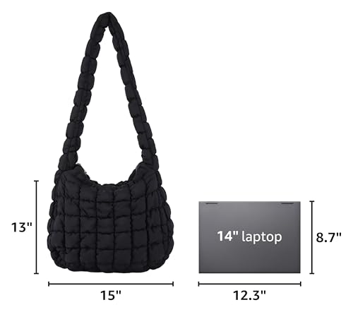 Bolso tipo Tote acolchado de nylon ligero para mujer miniatura 3