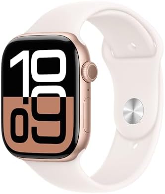 Apple Watch Series 10 GPS + Cellular 42 mm Roze Altın Rengi Kasa Akıllı Saat ve Bulut Pembesi Spor Kordon - M/L. Fitness Takibi, EKG uygulaması, Hep Açık Retina Ekran, Suya Dayanıklı Tasarım - Görsel 1