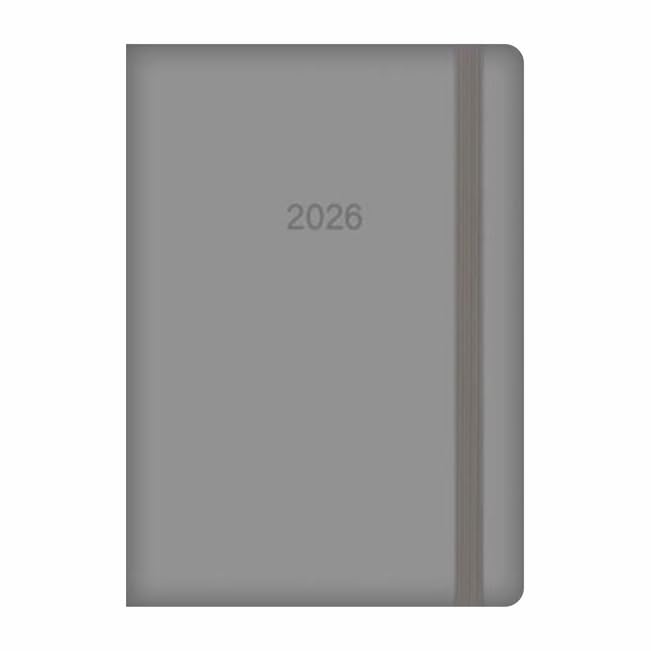 2026 Day-a-Page Diary – A4 PU Leather with Embossed Cover – Daily Planner for Scheduling & Organisation