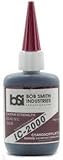 BSI IC-2000 Instant Rubber Tough Black Glue, 1oz