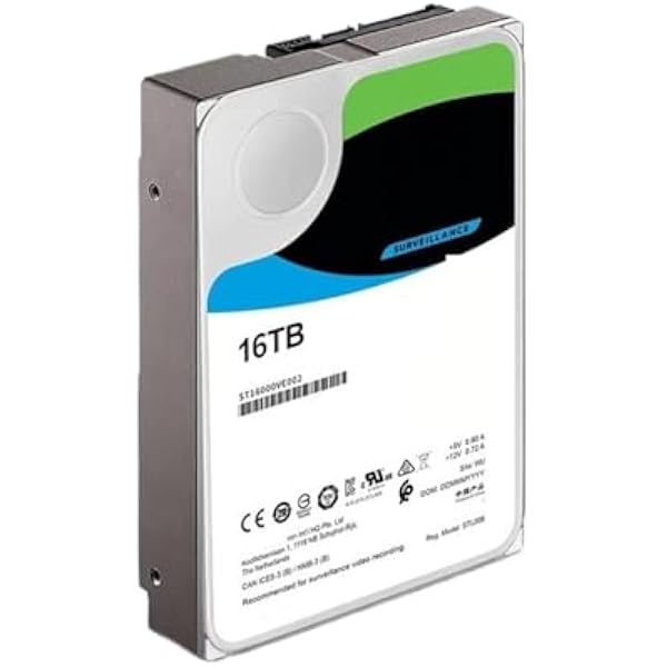 16TB ST16000VE002 3,5-calowy wewnętrzny dysk twardy SATA 6 Gb/s 256 MB pamięci podręcznej 7200 obr./min dysk twardy do kamery bezpieczeństwa DVR NVR