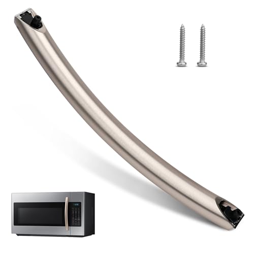 Image of DE94-04309A Microwave Door Handle, ME19R7041FS Door Handle, Replaces for Samsung Microwave Handle ME19R7041FS ME17R7021ES(See Figure 4 for Specific Models), Contains 2 Screws, Rose Gold