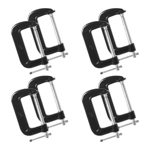 Image of Storystore 2 Inch C Clamps Set, 8 Pack Heavy Duty Steel C Clamp for Brake Caliper, Small Iron C-Clamps for Woodworking, Welding and Building