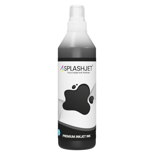 Image of Splashjet 008 Compatible Pigment Ink for Epson L15150, L15160, L6460, L6550, L6570, L6580, M15140, M15180 Printer - Ink Bottle for Epson 008 Ink Code - (500 gm x 1 Black) Ink Bottle - 506036