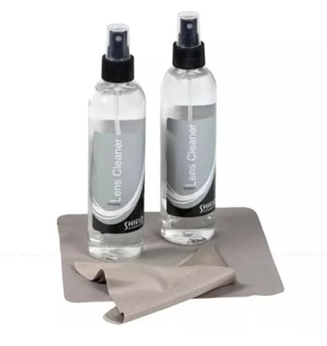 Spray limpiador de lentes para gafas y paños de microfibra, 2 botellas de spray de 236 ml, paquete de 2