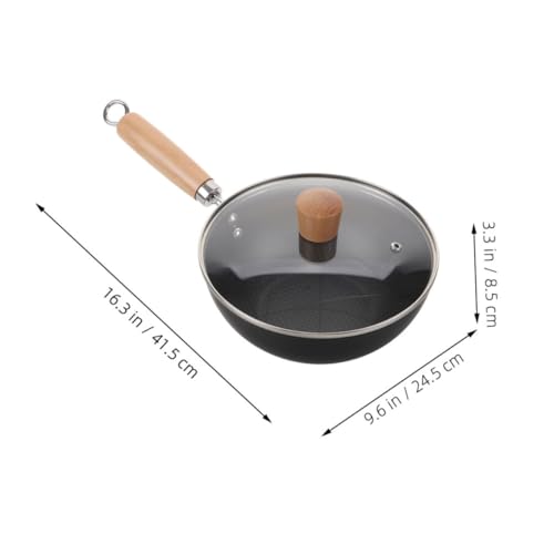 Wok de hierro fundido KICHOUSE con tapa miniatura 2